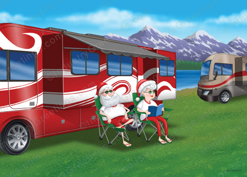 RV and Camping Christmas Card