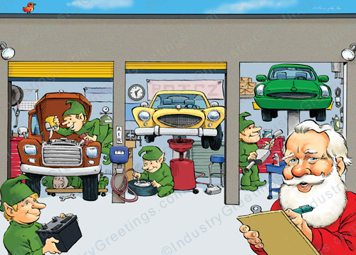 Vehicle Service Christmas Card