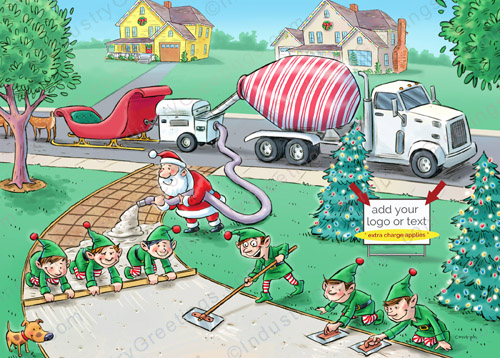 New Cement Driveway Christmas Card