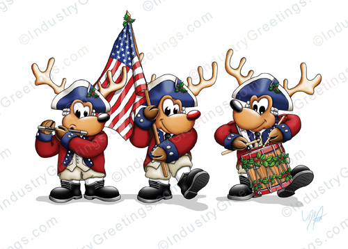 Patriotic Parade Christmas Card