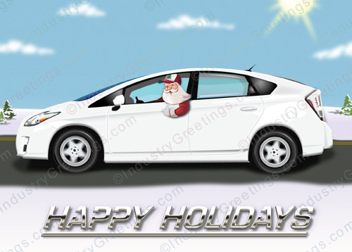 Environmental Santa Christmas Card 