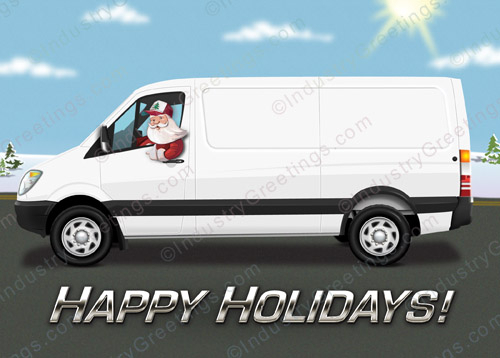 Contractor Van Christmas Card