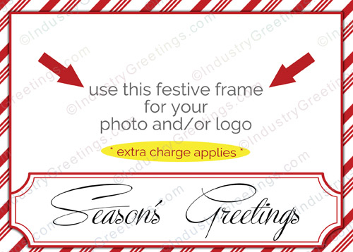 Candy Cane Border Holiday Card