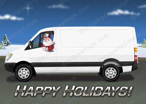 Service Work Van Christmas Card