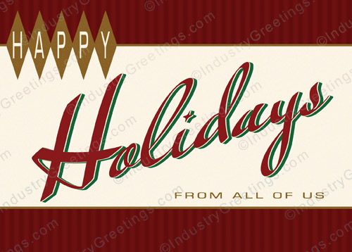 Vintage All of Us Holiday Card