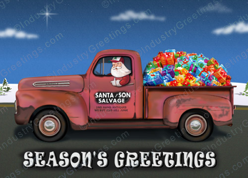 Santa's Salvage Christmas Card