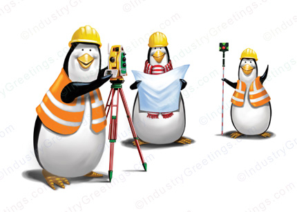 Penguin Surveyors Christmas Card