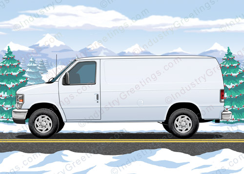 Winter Work Van Christmas Card