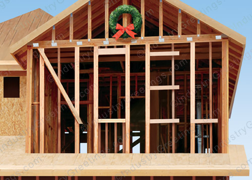 NOEL Framed House Christmas Card