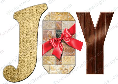 Flooring of JOY Holiday Card