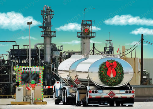 Petroleum Refinery Christmas Card