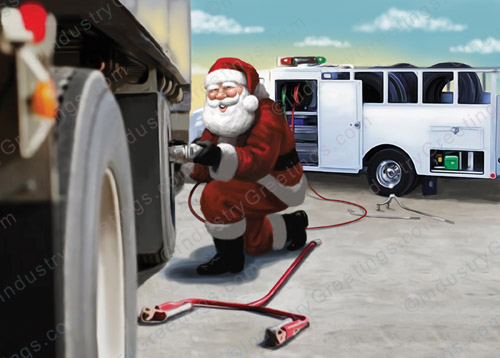 Mobile Truck Repair Christmas Card