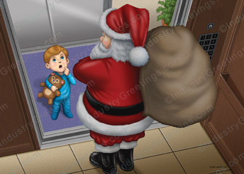 Elevator Service Holiday Card