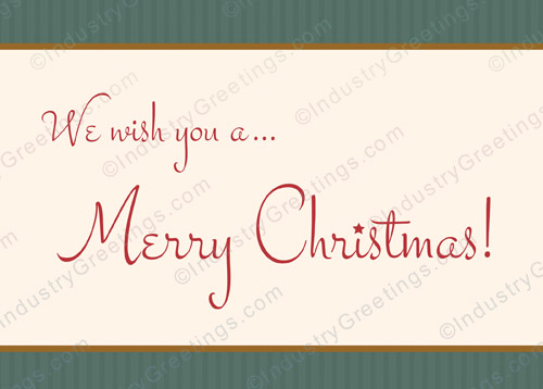 We Wish You Christmas Card