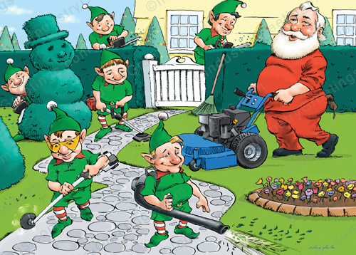 Landscaping Crew Christmas Card