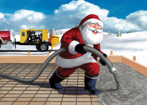 Concrete Pumping Christmas Card