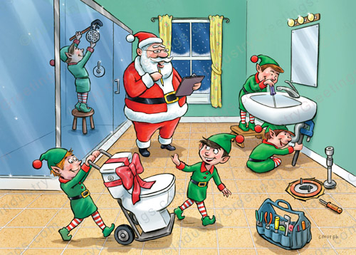 New Bathroom Christmas Card
