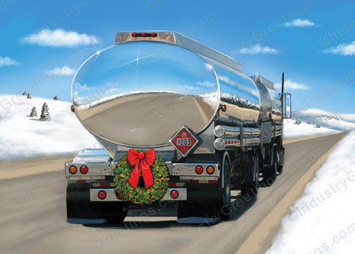 Holiday Tank Truck Christmas Card