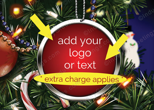 Logo Silver Rim Tree Holiday Card