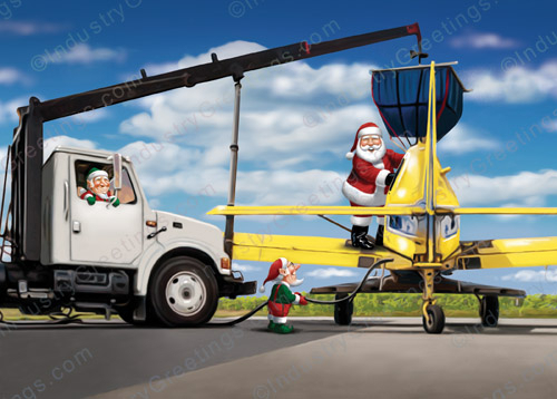 Crop Duster Seed Fill Christmas Card