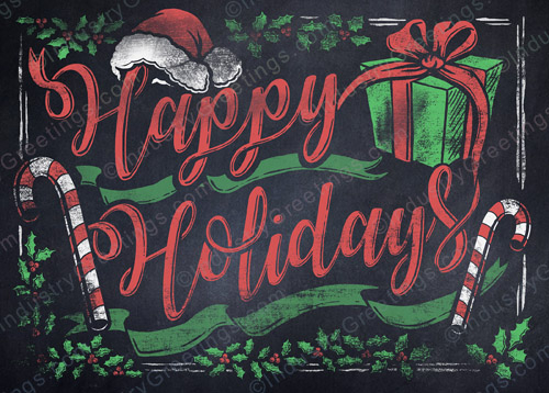 Chalk Holiday Christmas Card