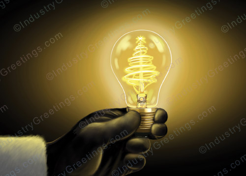 Electrical Edison Christmas Card