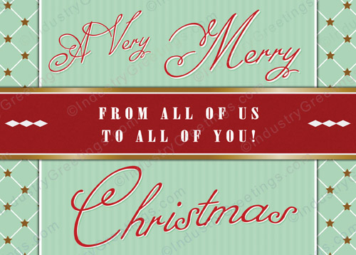 All of Us Green Christmas Card