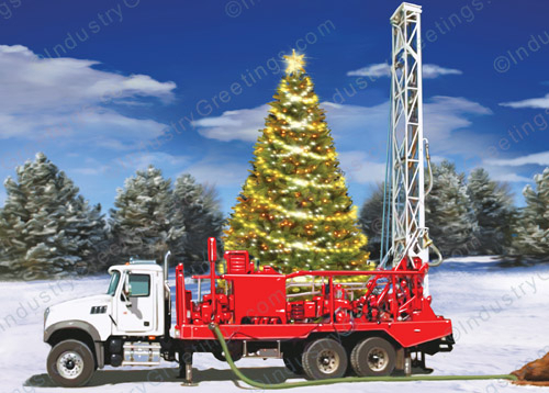 Holiday Drill Rig Christmas Card