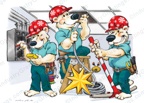 Conduit Run Electrical Holiday Card