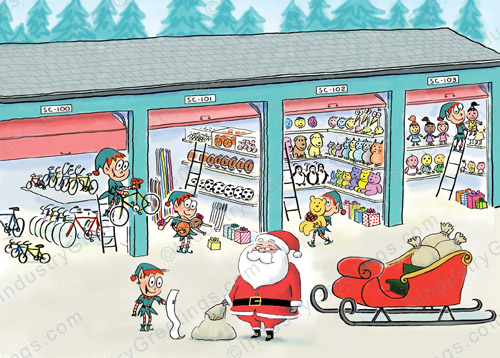 Storage Unit Stop Christmas Card