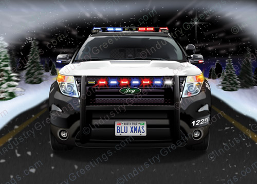 B&W BLU XMAS Holiday Card