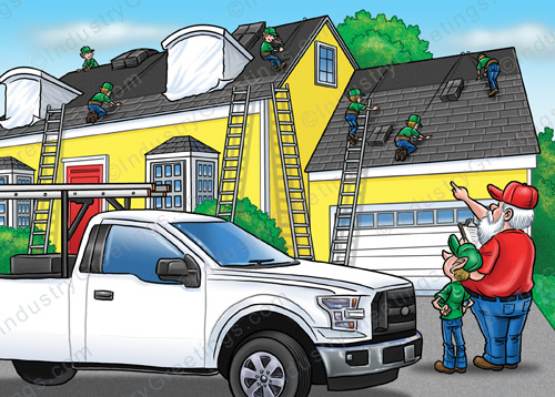 Residential Roofing Christmas Card