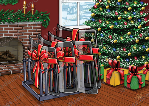 Auto Glass Gift Christmas Card