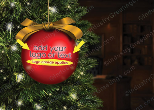 Red Logo Ball Holiday Card