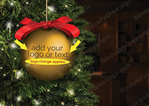 Gold Logo Ball Holiday Card