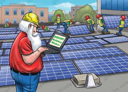 Bright Solar Christmas Card