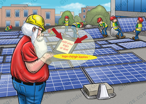 Logo Screen Solar Christmas Card