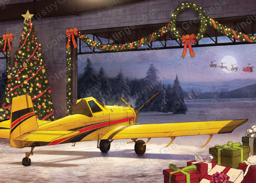 Ag Aviation Hangar Holiday Card
