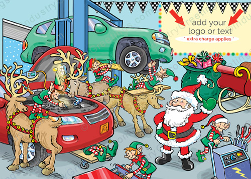 Auto Service Logo Greeting Card