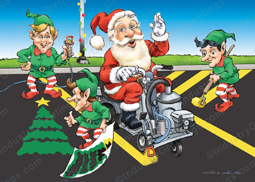 Asphalt Striping Christmas Card