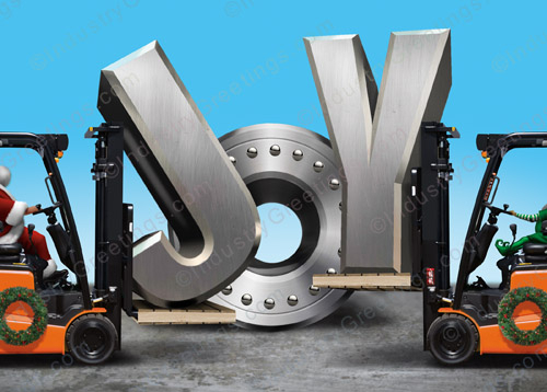 Forklift JOY Christmas Card