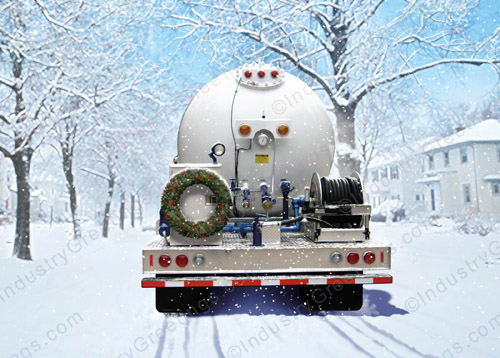 Propane Truck Christmas Card 