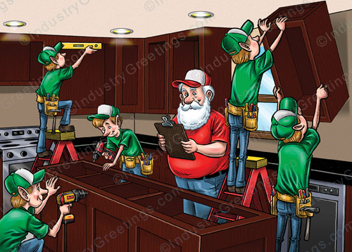 Kitchen Remodel Gift Holiday Card