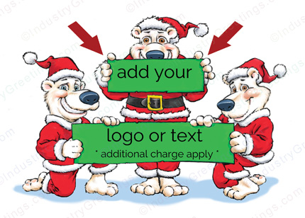Polar Bears Logo Banner Holiday Card