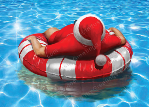Clean Pool Christmas Card