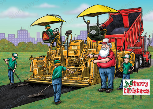 Asphalt Paving Merry Christmas Card