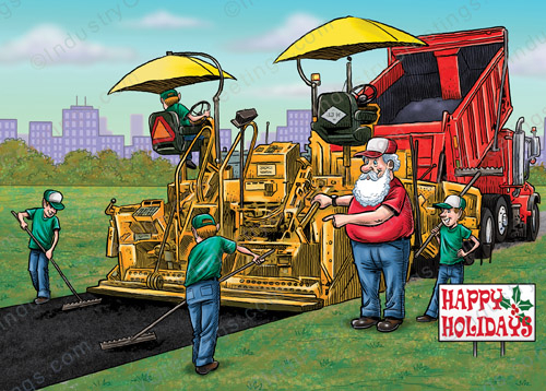 Asphalt Paving Happy Holidays Card