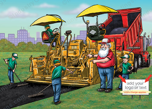 Asphalt Paving Logo Holiday Card