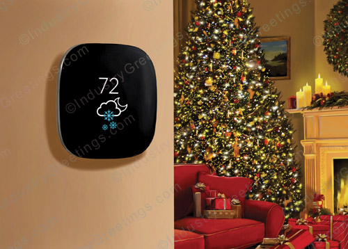 HVAC Thermostat Christmas Card
