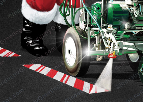 Parking Lot Striping Holiday Card